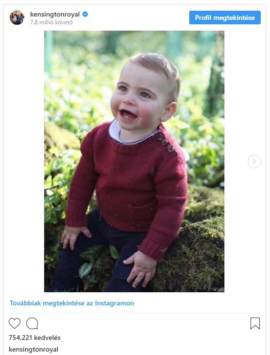 Ma 1 éves Lajos herceg! - Tündéri fotók készültek Katalin hercegné és Vilmos herceg legkisebb gyermekéről