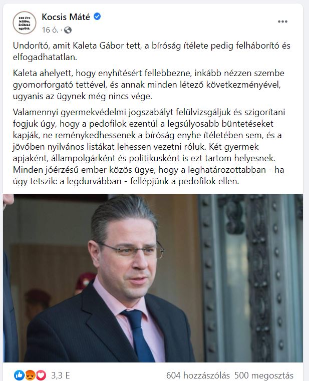 Gulyás Gergely: A Kaleta-ügy a lehető legszigorúbb ítéletért kiált - Szigorítana a gyermekvédelmi jogszabályokon a kormány