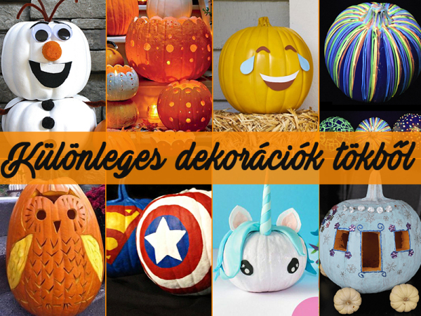 Halloween tök dekorációk: Szuper ötletek dísztökből, ha valami különlegeset szeretnél - Még faragnod sem muszáj