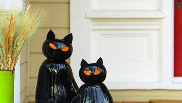 Halloween-ra TÖKegyszerű ötlet: Sütőtök-cica