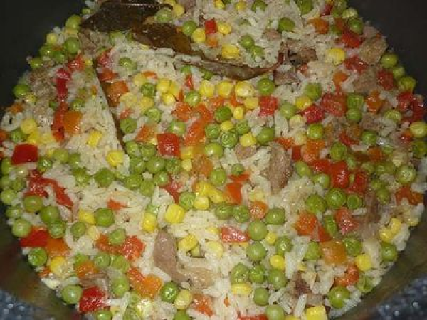 Zöldséges-húsos rizs 