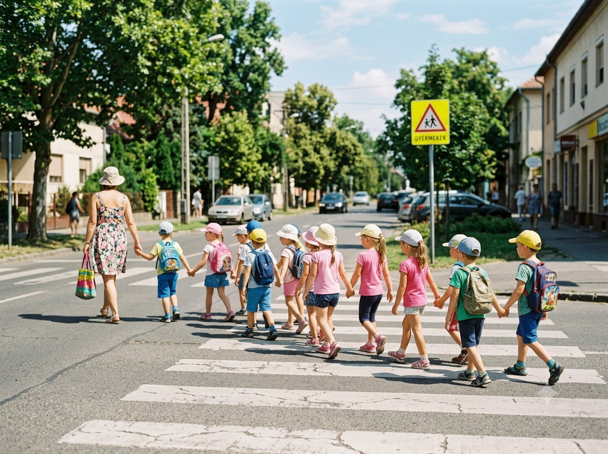 Döbbenetes! Óvodások közé hajtott egy autós, miközben a csoport épp a zebrán kelt át 
